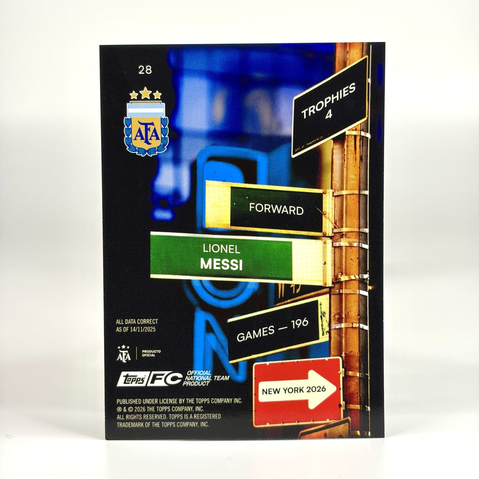 2026 Topps Team Set Argentina - Block (Halo) - Lionel Messi - Billede 2