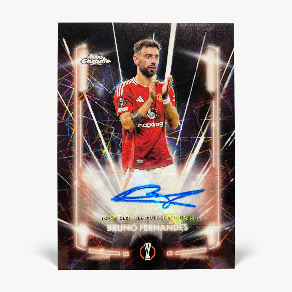 2024-25 Topps Chrome UCC - Black Lazer - Bruno Fernandes Autograf