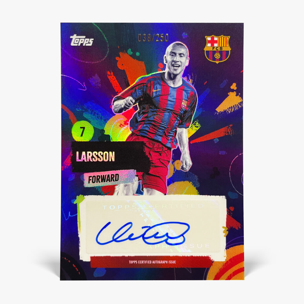 2024-25 Topps Team Set FC Barcelona - Henrik Larsson Autograf /250