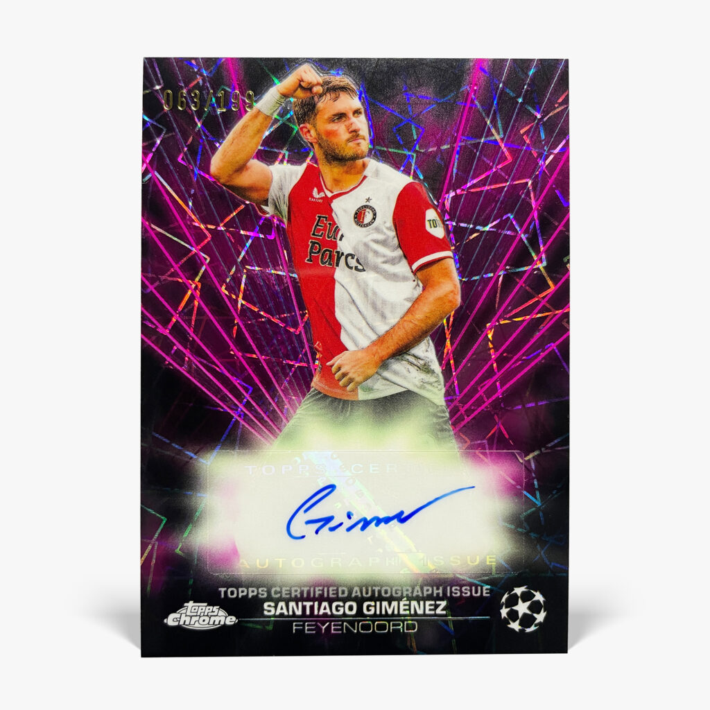 2023-24 Topps Chrome UCC - Black Lazer - Santiago Giménez Autograf /199