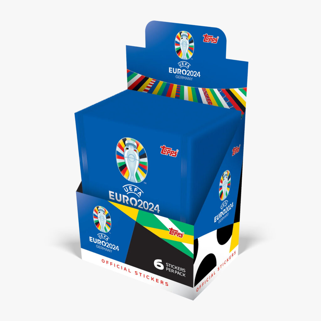 2024 Topps UEFA Euro Stickers - Display Box - 50 Pakker
