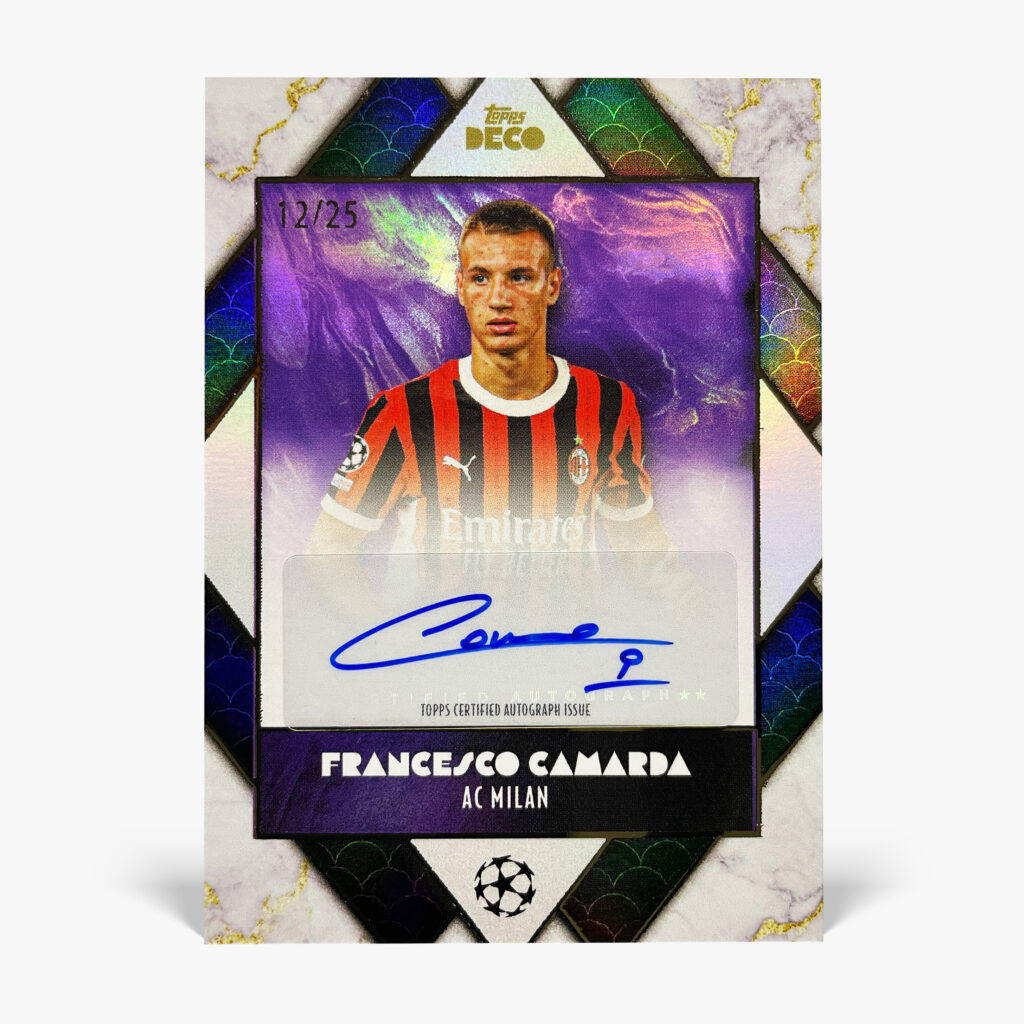 2024-25 Topps Deco UCC - Prodigy - Francesco Camarda Autograf /25