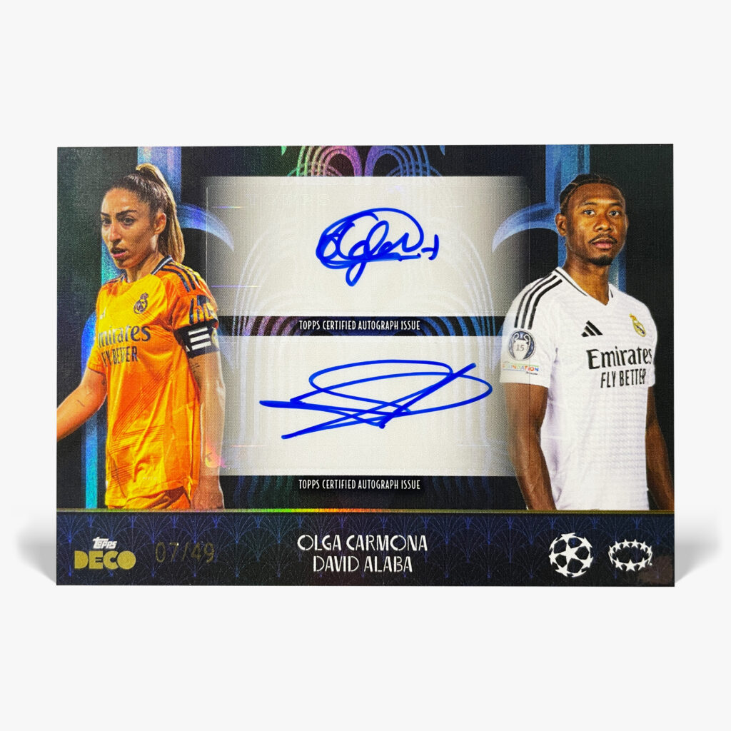 2024-25 Topps Deco UCC - David Alaba & Olga Carmona Dual Autograf /49