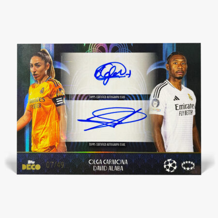 2024-25 Topps Deco UCC - David Alaba & Olga Carmona Dual Autograf /49