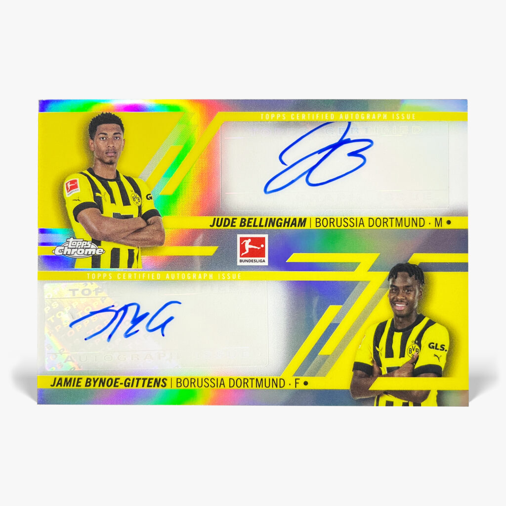 2022-23 Topps Chrome Bundesliga - Jude Bellingham & Jamie Bynoe-Gittens Dual Autograf /75