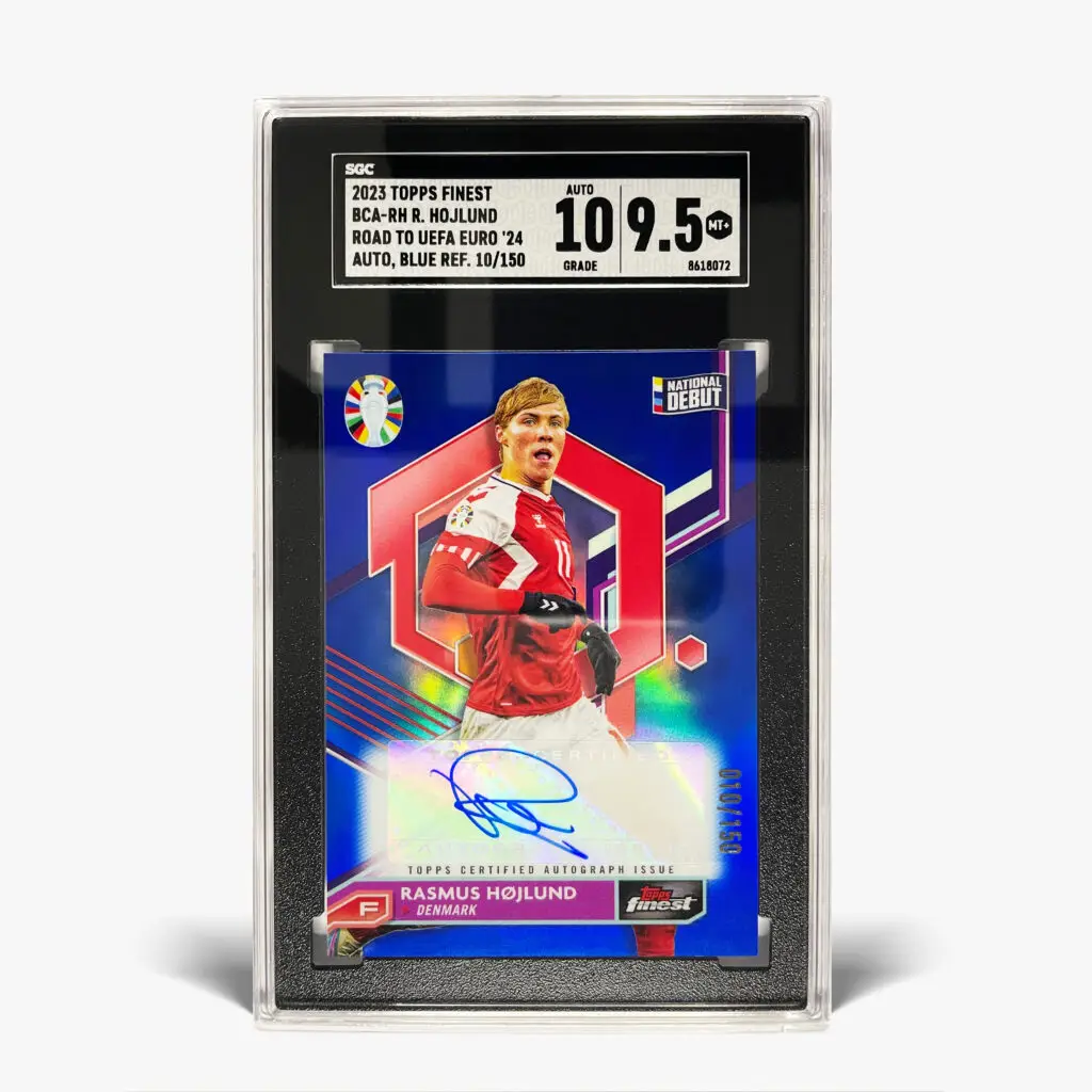 2023 Topps Finest Euro 2024 - Rasmus Højlund Autograf /150 SGC 9.5