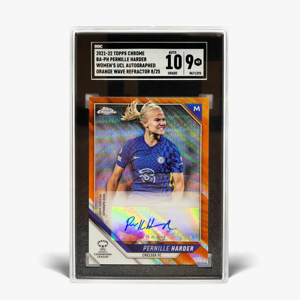 2021-22 Topps Chrome WUCL - Pernille Harder Autograf /25 SGC 9