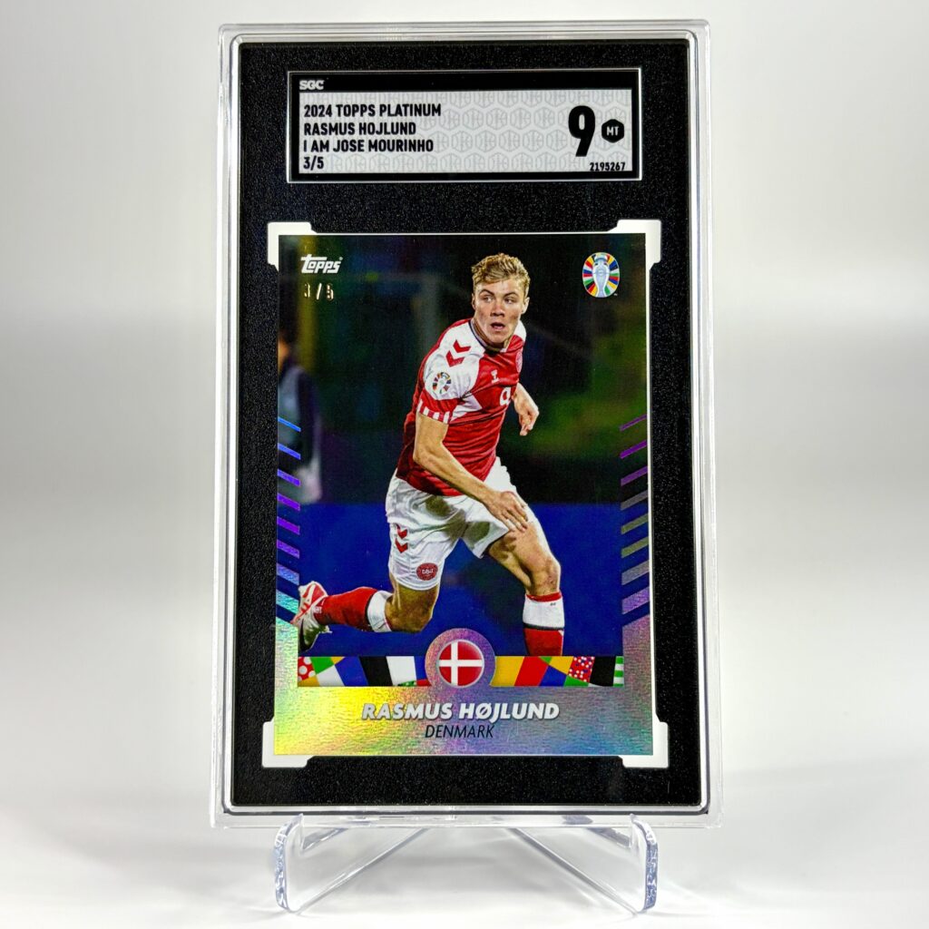 2024 Topps I Am Jose Mourinho Platinum - Rasmus Højlund /5 SGC 9