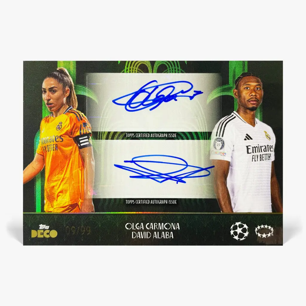 2024-25 Topps Deco UCC - David Alaba & Olga Carmona Dual Autograf /99