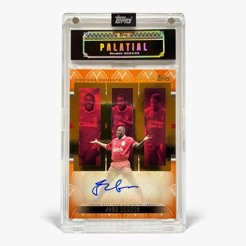 2024-25 Topps Palatial Liverpool - Montage Moments - John Barnes Autograf /25