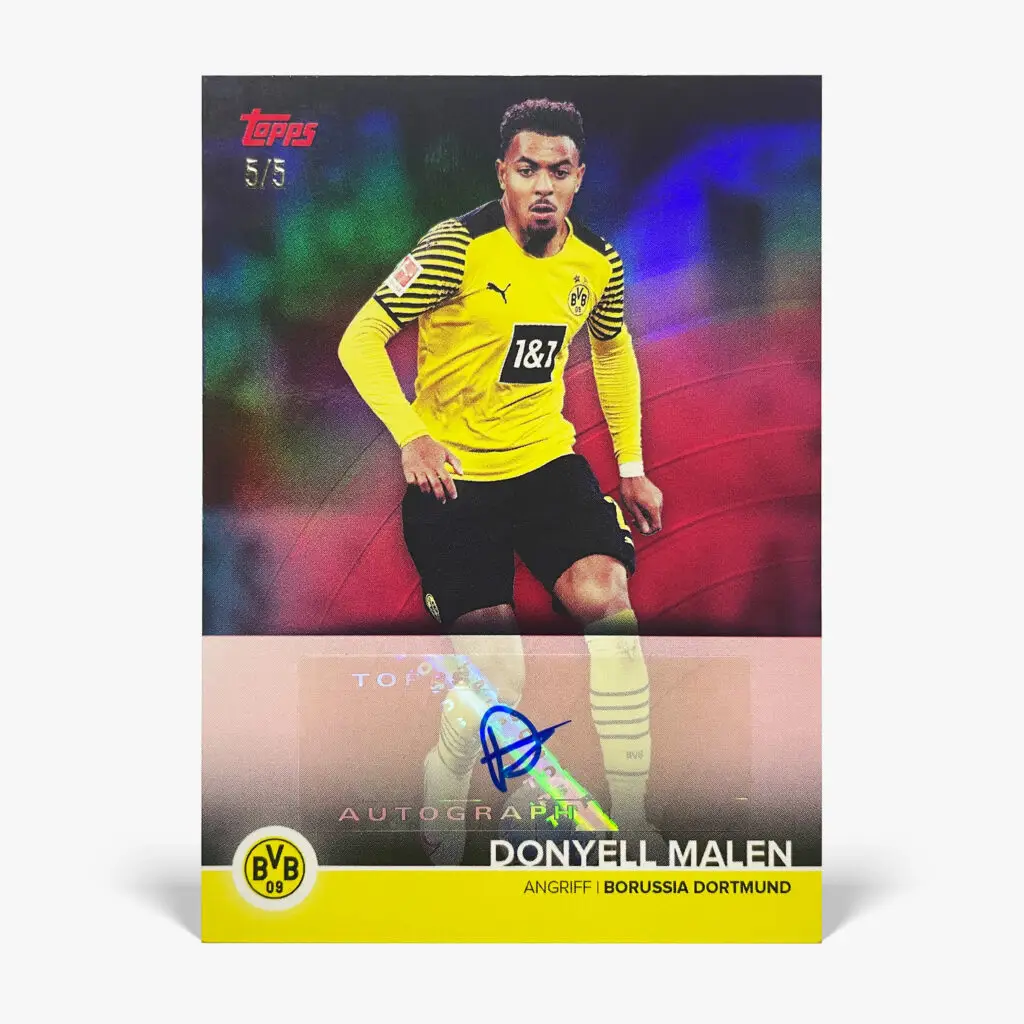 2021-22 Topps Team Set Borussia Dortmund - Donyell Malen Autograf /5
