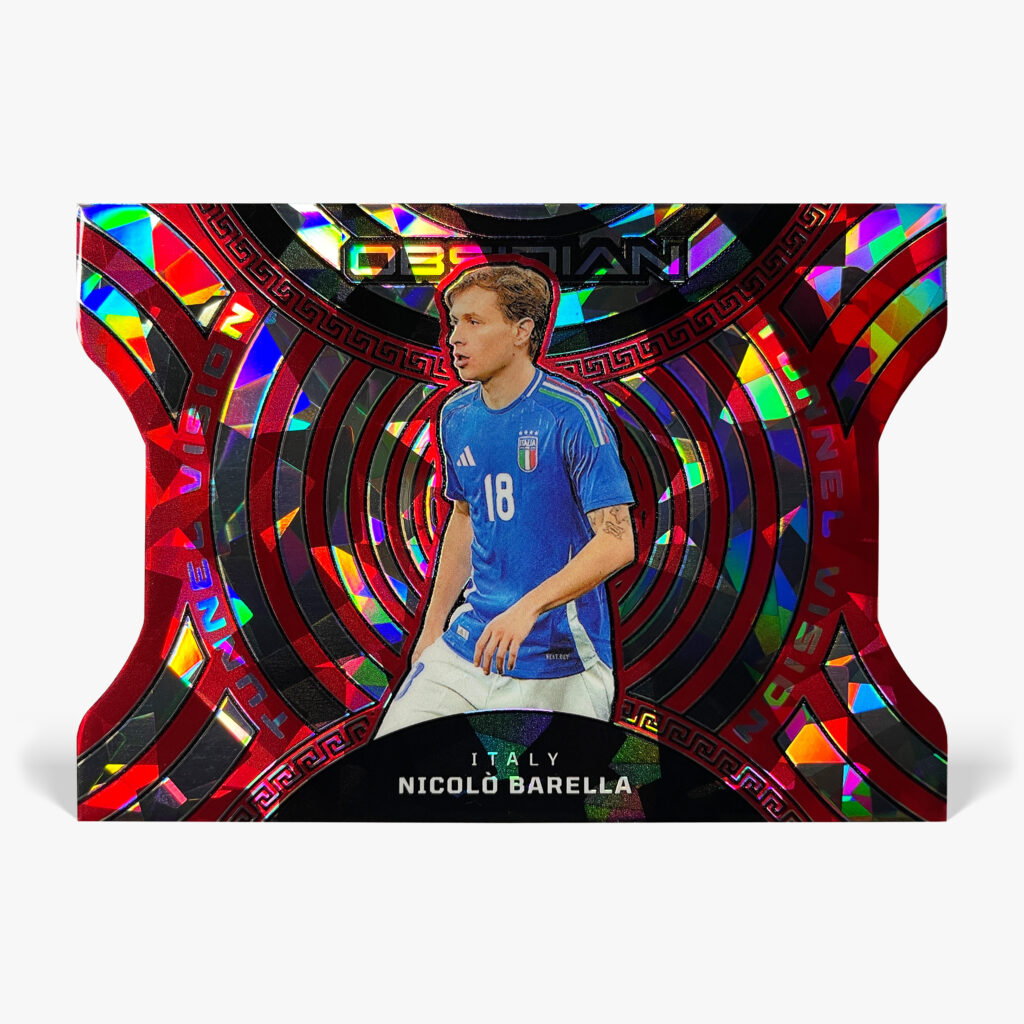 2023-24 Panini Obsidian - Tunnel Vision (Red Crystals) - Nicolò Barella /30