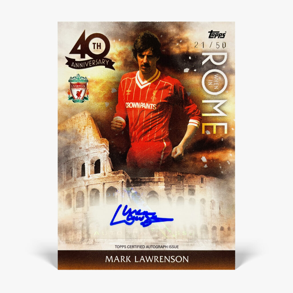 2023-24 Topps Team Set Liverpool FC - Mark Lawrenson Autograf /50
