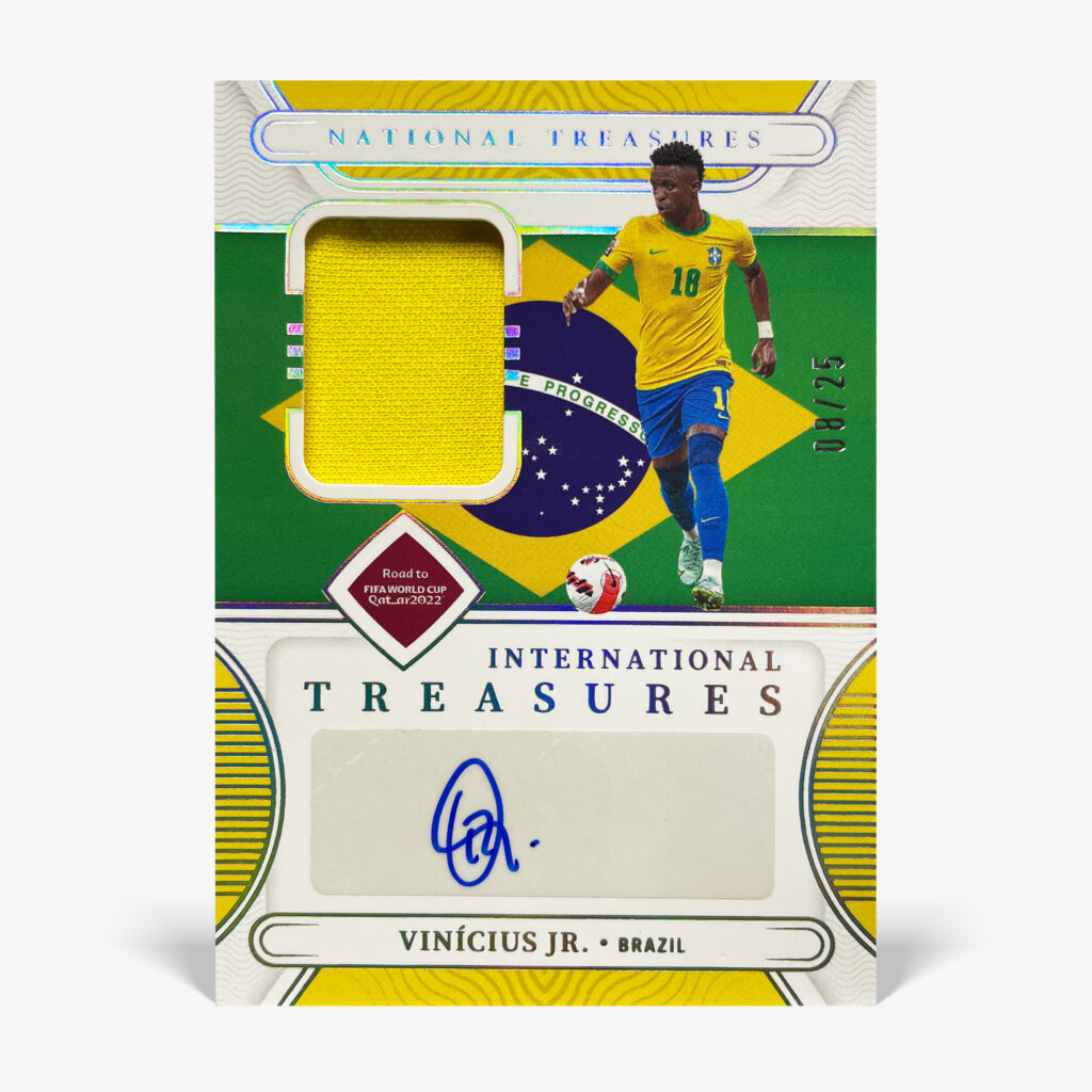 2022 Panini National Treasures Road to FIFA W/C - Vini Jr. Auto Relic /25