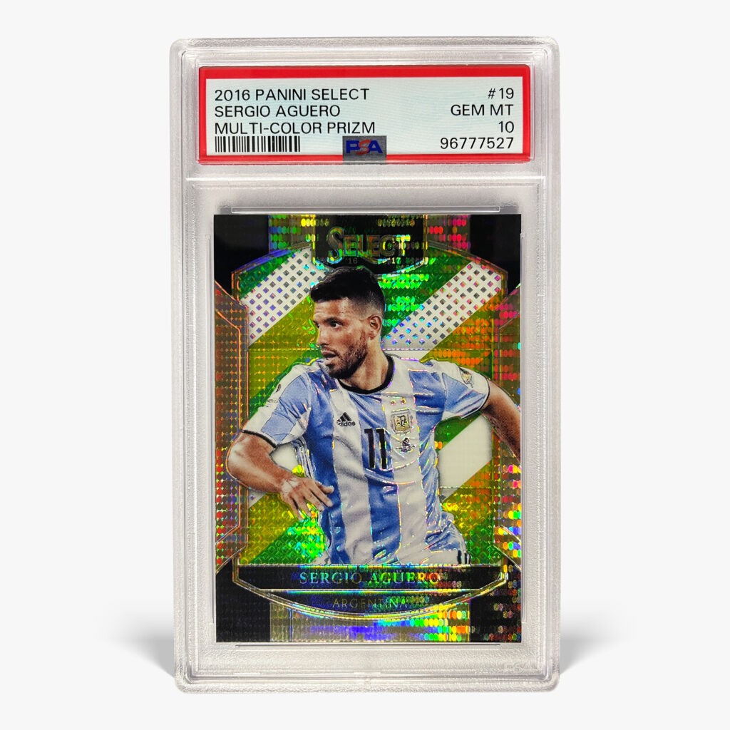 2016-17 Panini Select - Multi-Color Prizm - Sergio Agüero #19 PSA 10