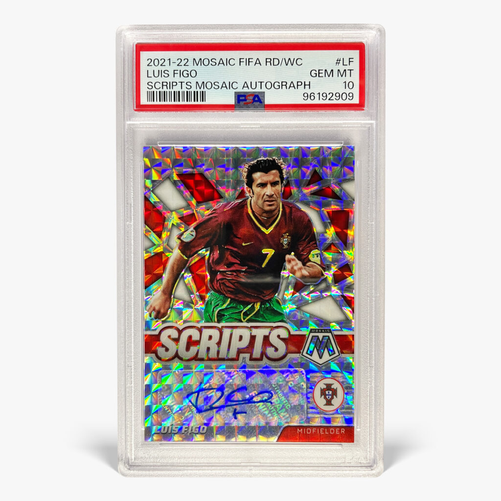 2021-22 Panini Mosaic Road to FIFA W/C - Luís Figo Autograf PSA 10