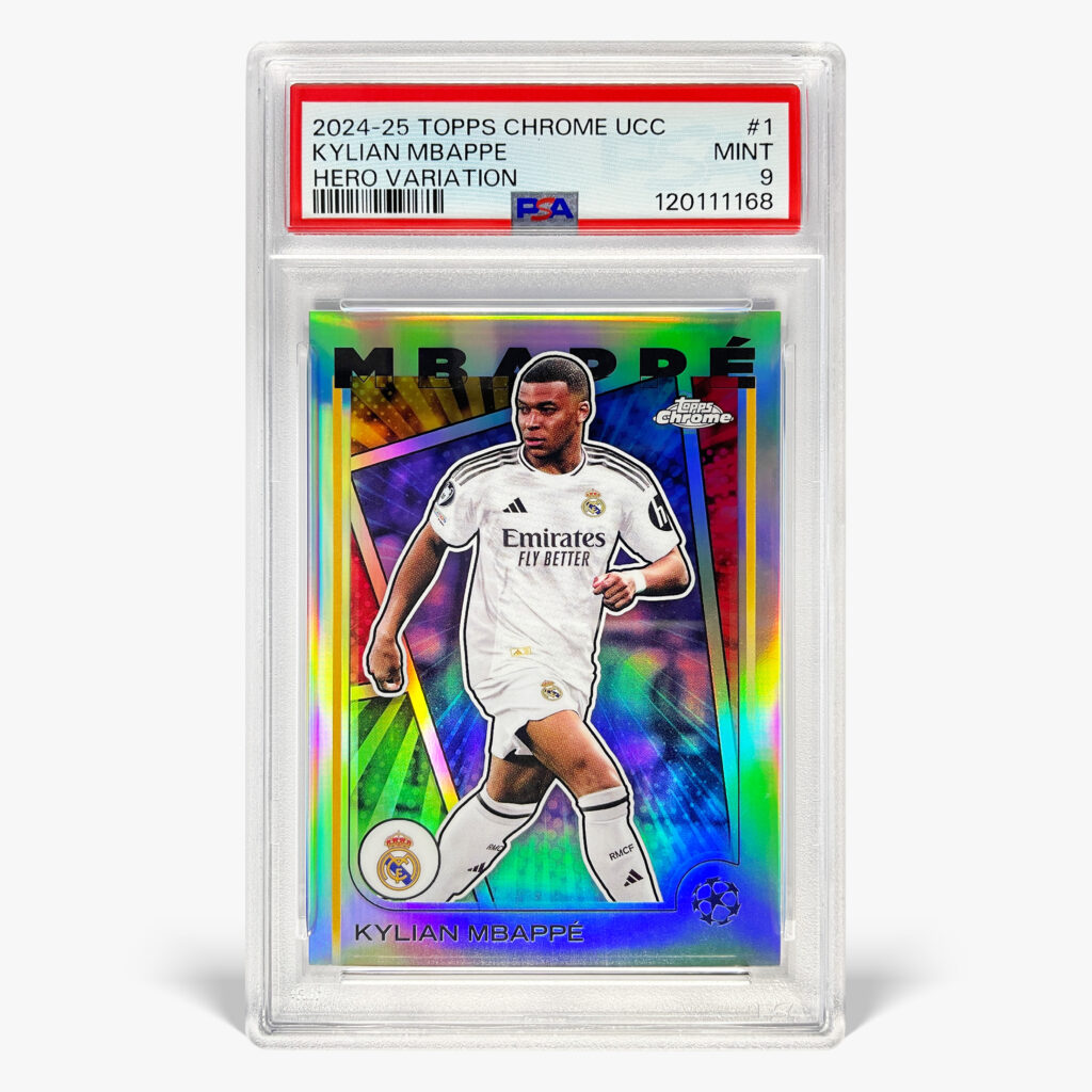 2024-25 Topps Chrome UCC - Hero Variation - Kylian Mbappé PSA 9