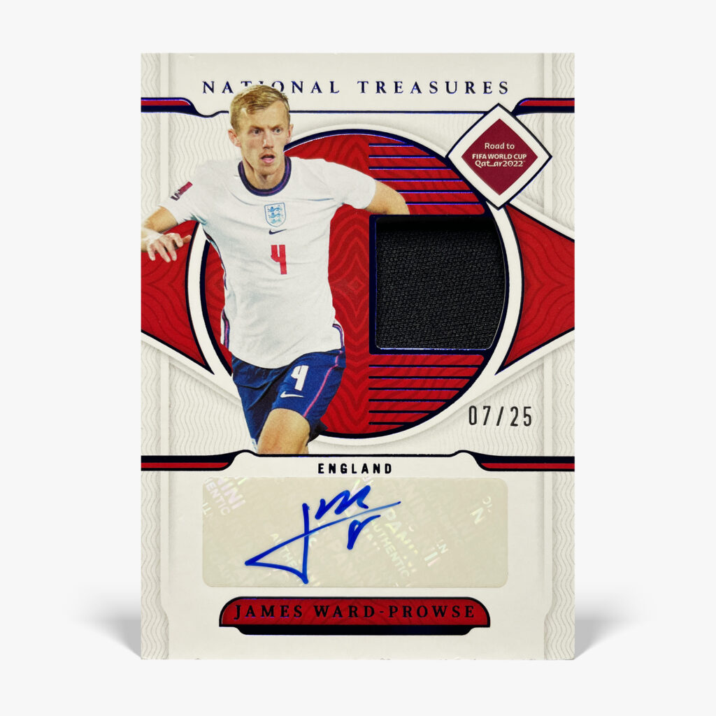 2022 Panini National Treasures Road to FIFA W/C - James Ward-Prowse Autograf Relic /25