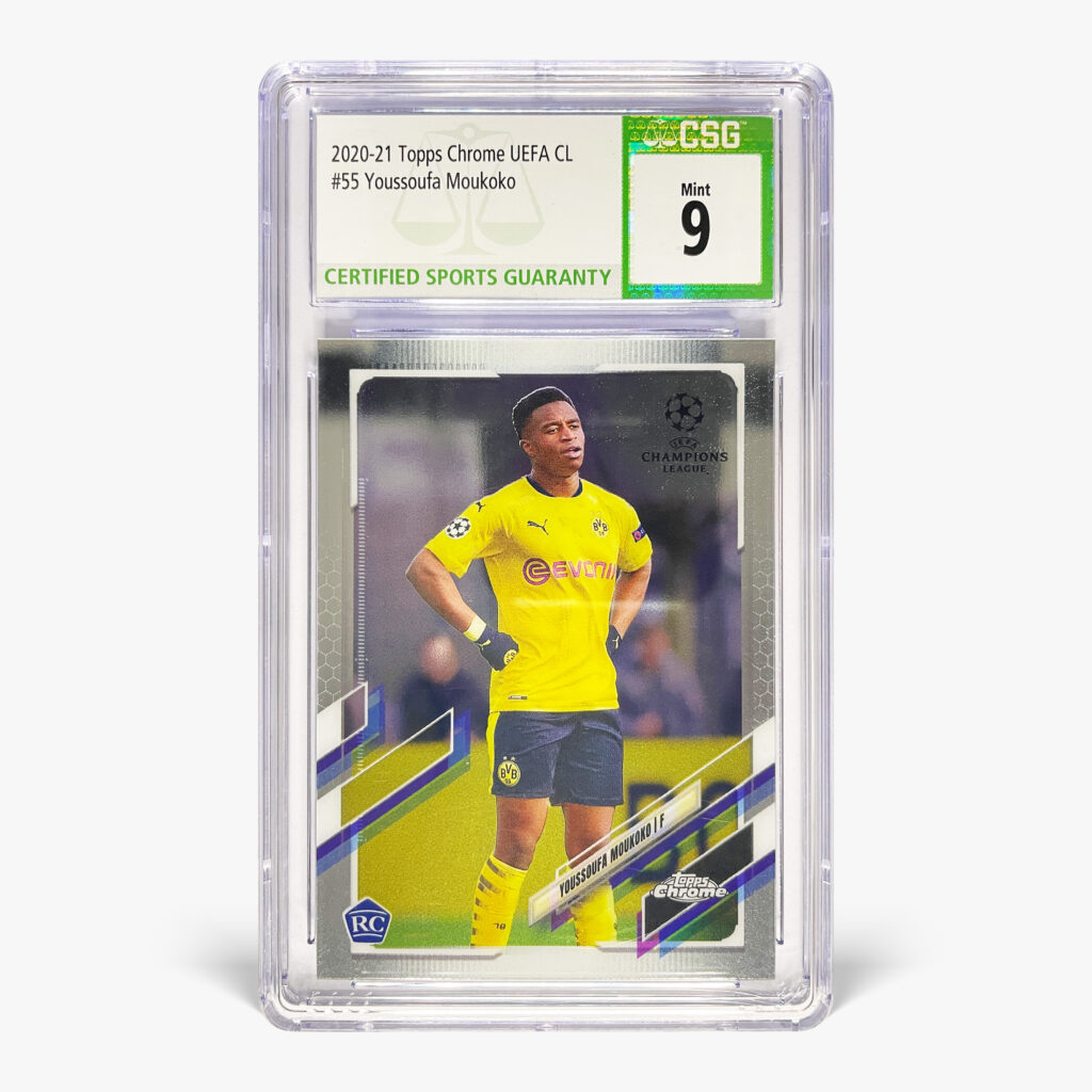 2020-21 Topps Chrome UCL - Youssoufa Moukoko #55 CSG 9
