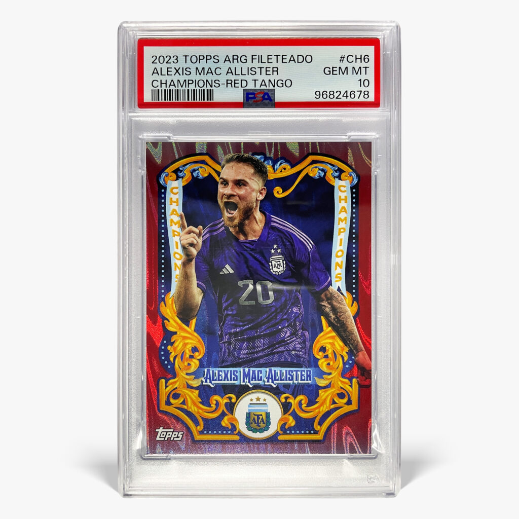 2023 Topps Argentina Fileteado - Champions - Alexis Mac Allister /5 PSA 10