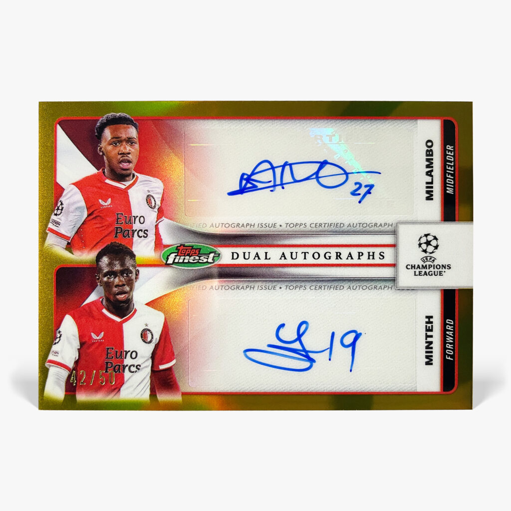 2023-24 Topps Finest UCC - Antoni Milambo & Yankuba Minteh Dual Autograf /50
