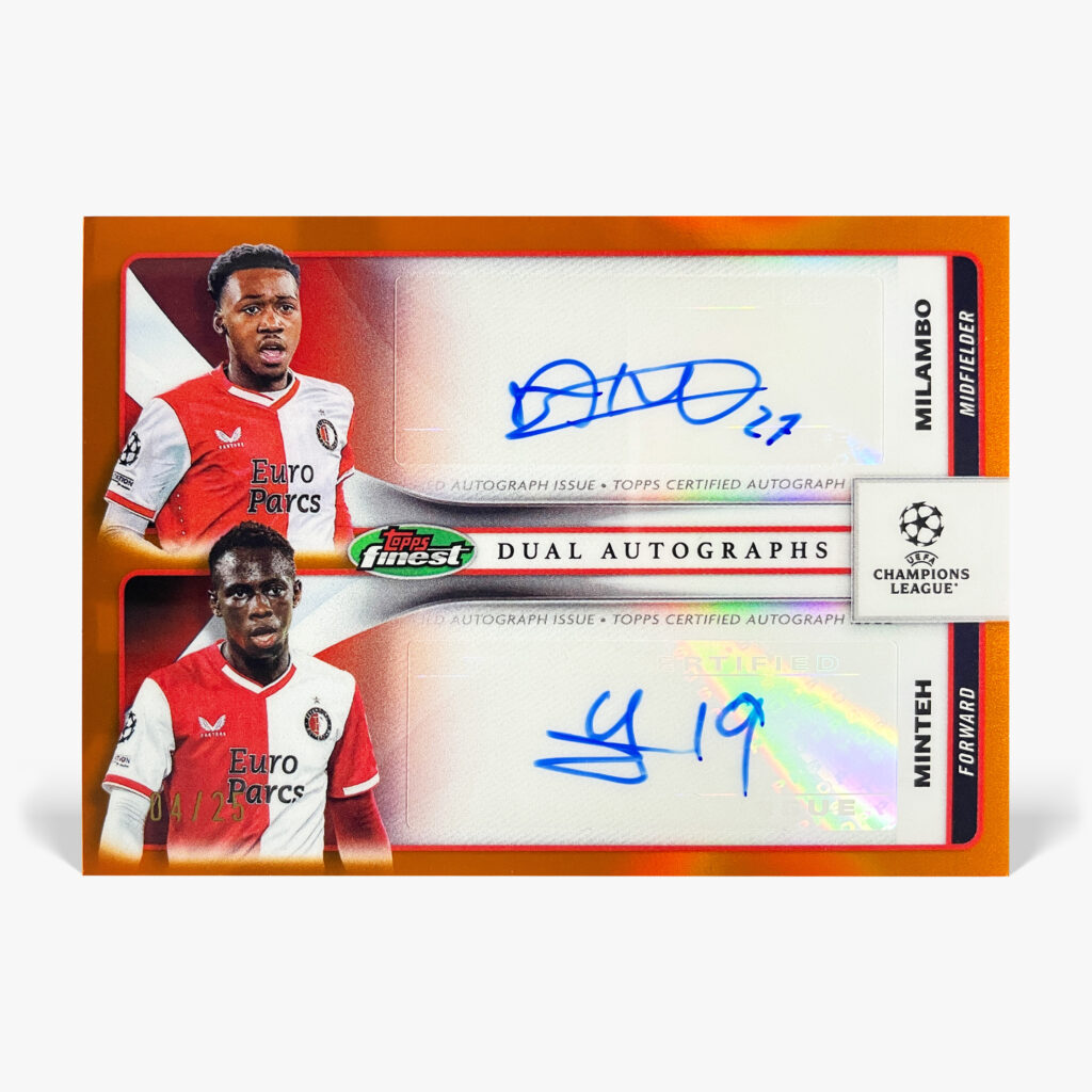 2023-24 Topps Finest UCC - Antoni Milambo & Yankuba Minteh Dual Autograf /25
