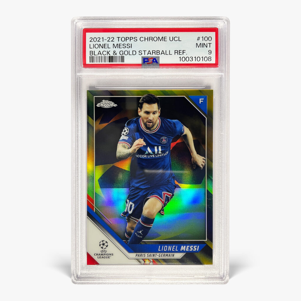 2021-22 Topps Chrome UCL - Lionel Messi /30 PSA 9