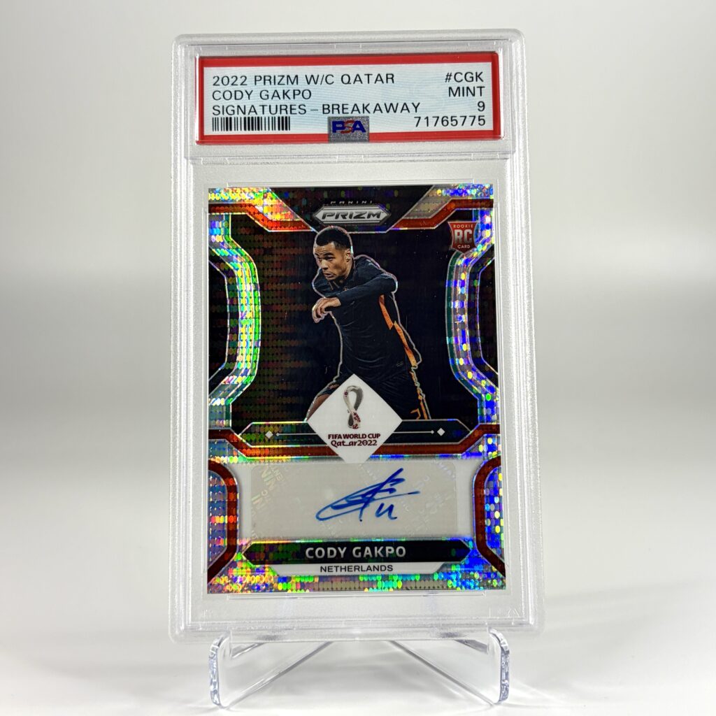 2022 Panini Prizm W/C Qatar - Breakaway - Cody Gakpo Autograf PSA 9