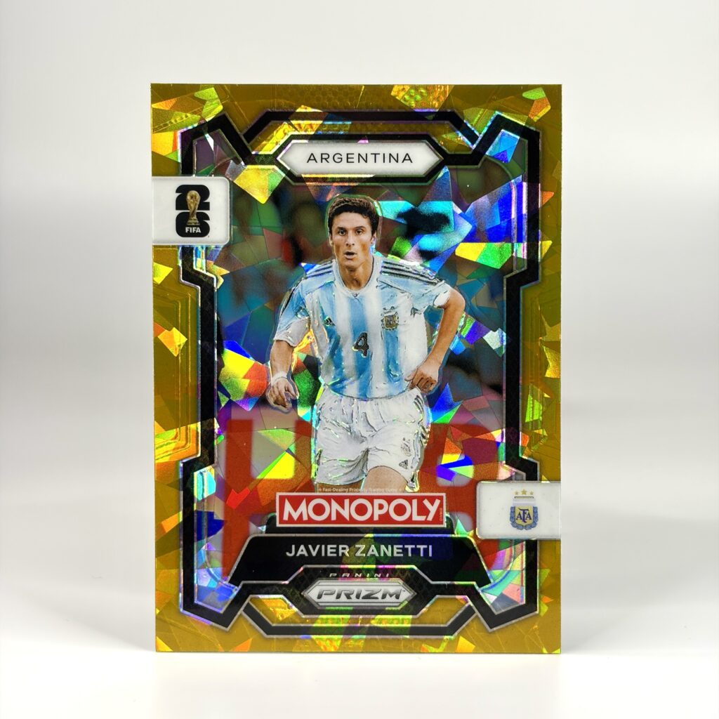 2026 Panini Prizm Monopoly FIFA W/C - Gold Cracked Ice - Javier Zanetti