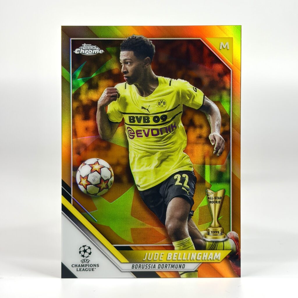 2021-22 Topps Chrome Sapphire UCL - Orange & Gold Starball Refractor - Jude Bellingham