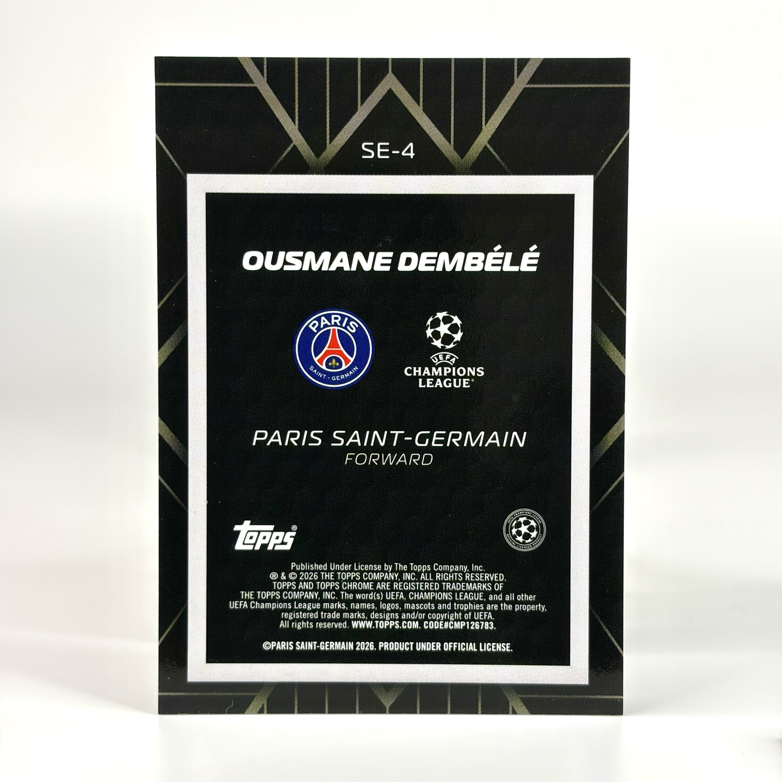 2025-26 Topps Chrome UCC - Shadow Etch - Ousmane Dembélé - Billede 2