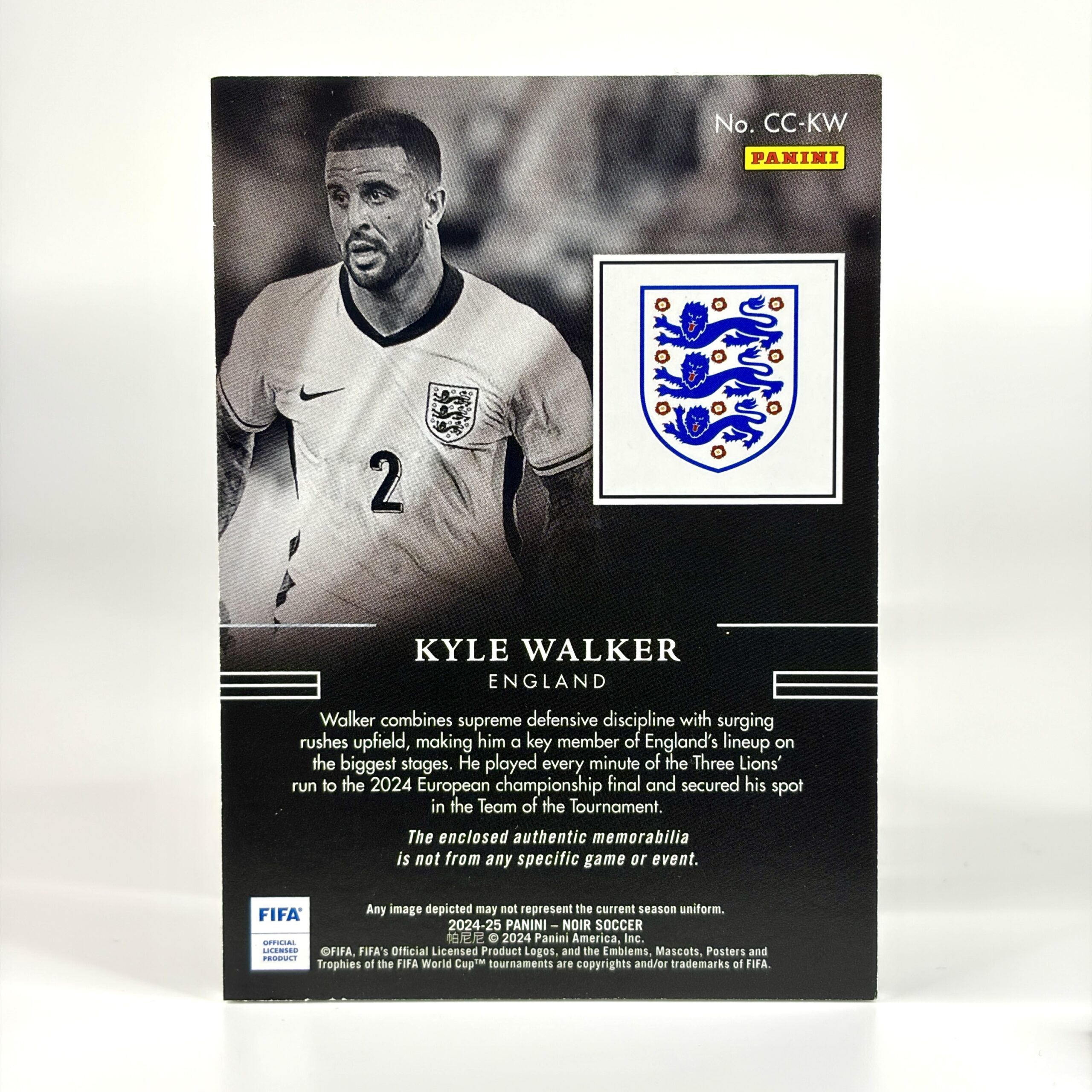 2024-25 Panini Noir - Kyle Walker Relic /10 - Billede 2