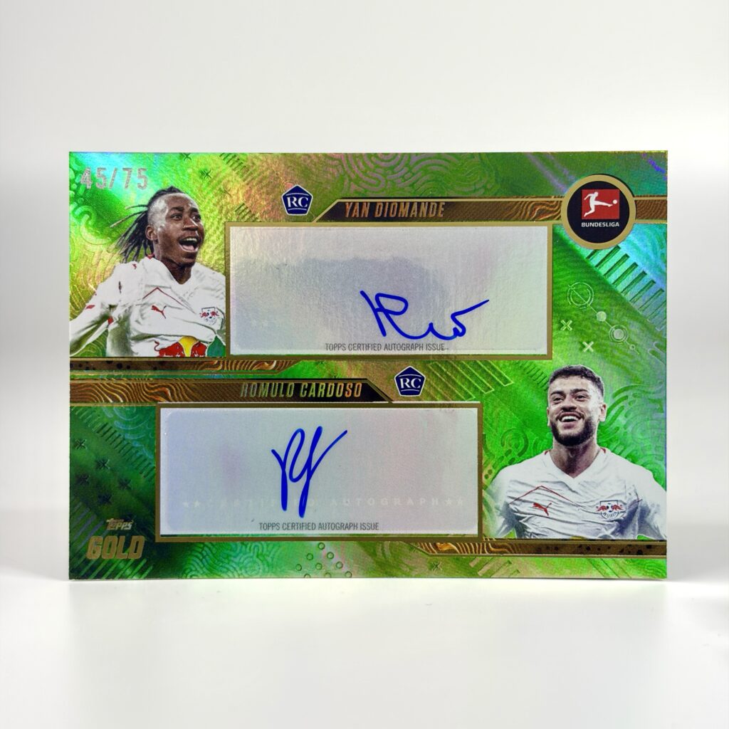 2025-26 Topps Gold Bundesliga - Yan Diomande & Romulo Cardoso Dual Autograf /75