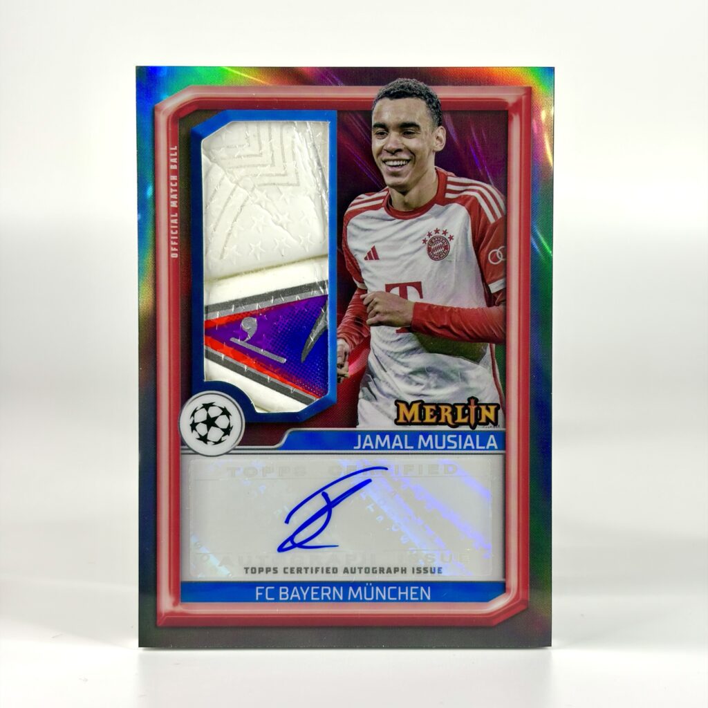2023-24 Topps Merlin UCC - Match Ball Signature - Jamal Musiala Autograf Relic