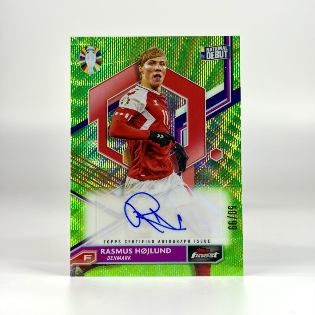 2023 Topps Finest Euro 2024 - Rasmus Højlund Autograf /99